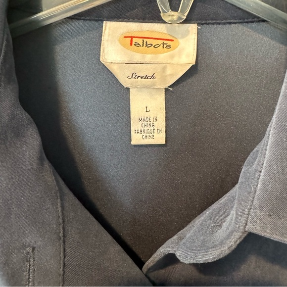 Talbots Women’s Suede Shirt size L - slate blue - Picture 3 of 5